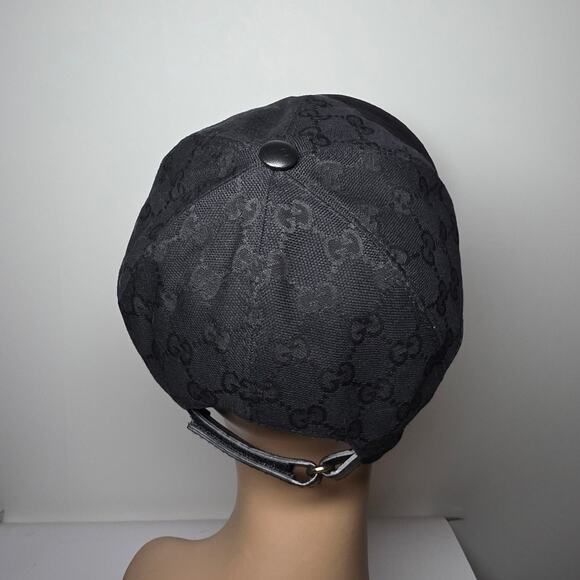 Gucci Black GG Monogram baseball cap M sz main image 5